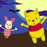 Piglet And Pooh On Halloween