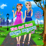 Elsa And Anna: Spring Dress Up