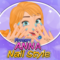 Frozen Anna Nail Style