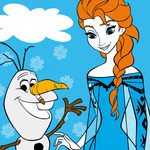 Elsa Olaf Coloring