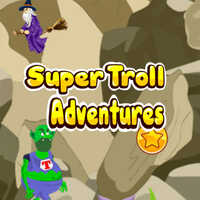 Super Troll Adventure,Este genial troll está a punto de emprender una aventura a través de un reino mágico. ¿Puedes ayudarlo a evitar a los magos traviesos y los perros enojados mientras recolecta monedas en este juego en línea gratuito?