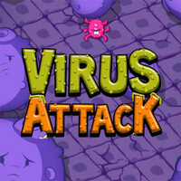 Virus Attack,Clean portions of screen weaving lines, but be careful! A bunch of deadly viruses will try to destroy you and your lines! Use arrow keys to move your hero along the sides of the screen, press and hold the space bar to weave a line.