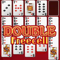 Double Freecell,Double Freecell is one of the Solitaire Games that you can play on UGameZone.com for free. Twice the number of cards, double the Fun! All cards from 2 decks are dealt into 10 tableau piles. There are 6 Free Cells and 4 Foundation piles. The object of the game is to build up all cards on the foundations by suit from Ace to King, wrapping to Ace and then to King again. Top cards of tableau piles and cards from the Free Cells are available for play. You can build tableau piles down bij alternate color. Only one card at a time can be moved. The top card of any tableau pile can also be moved to any Free Cell. Each Free Ceel may contain only 1 card. Cards in the Free Cells may be moved to the foundation piles or back to the tableau piles, if possible.